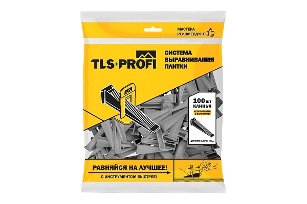 Система выравнивания плитки "TLS-Profi", Клин 100 шт. (TLS22016)