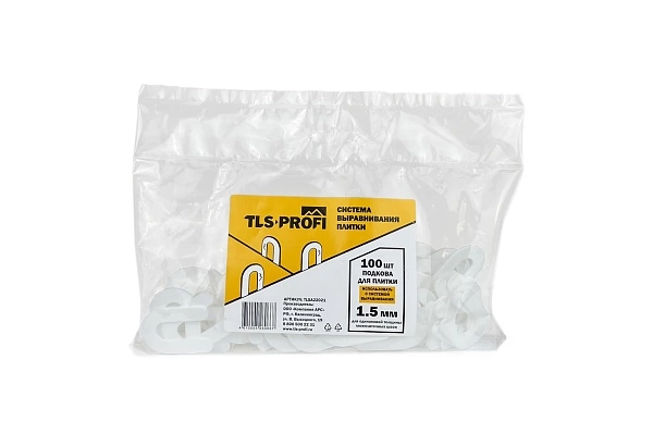 Подкова для плитки TLS-Profi 1,5 мм, 100 шт. (TLSA22021)